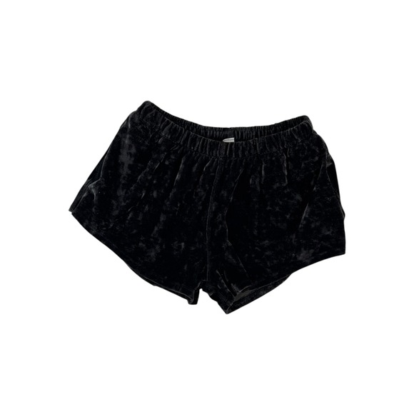 Ivivva‎ by Lululemon Black Crushed Velvet Lounge Shorts Comfy Girls Size 8 - Picture 1 of 4